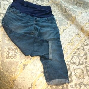 Large Maternity Jean Capris